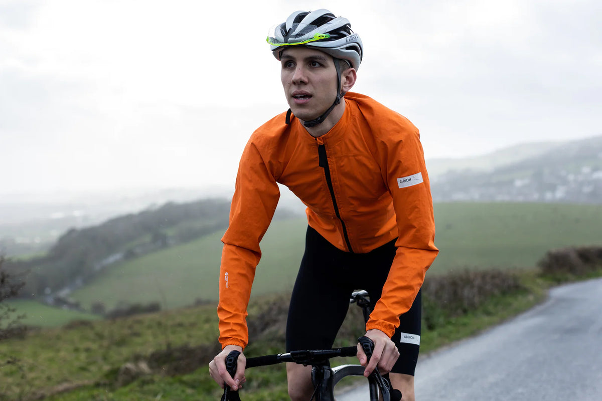 Road cycling top rain jacket