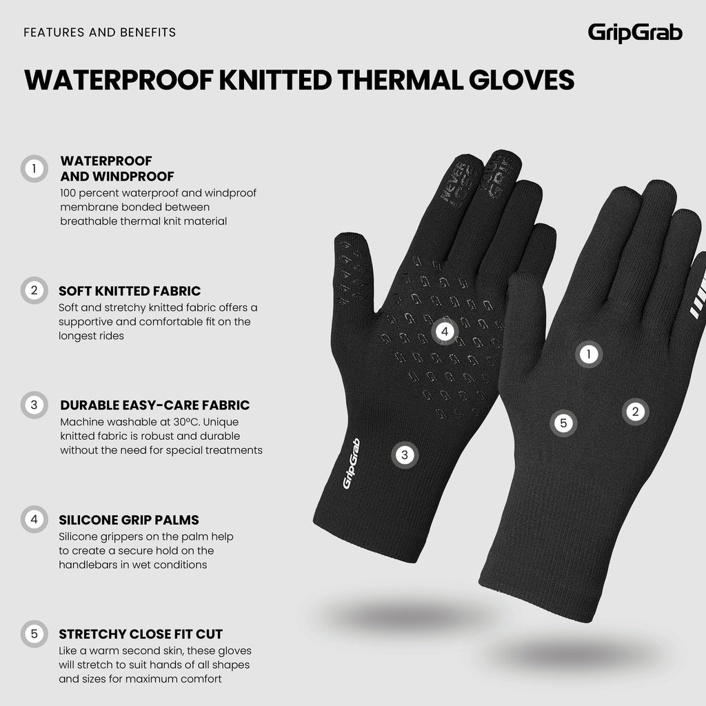 GripGrab Waterproof Knitted Winter Gloves