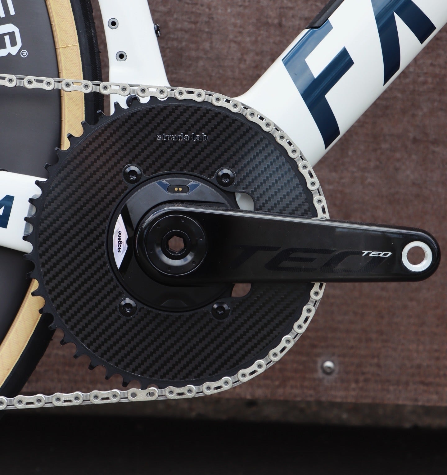 Factor Monza "Pearl White" SRAM Force XPLR 13.sp wit Power (Magene TEO P515 edition Crankset)