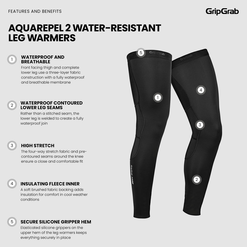GripGrab AquaRepel 2 Water-Resistant Leg Warmers