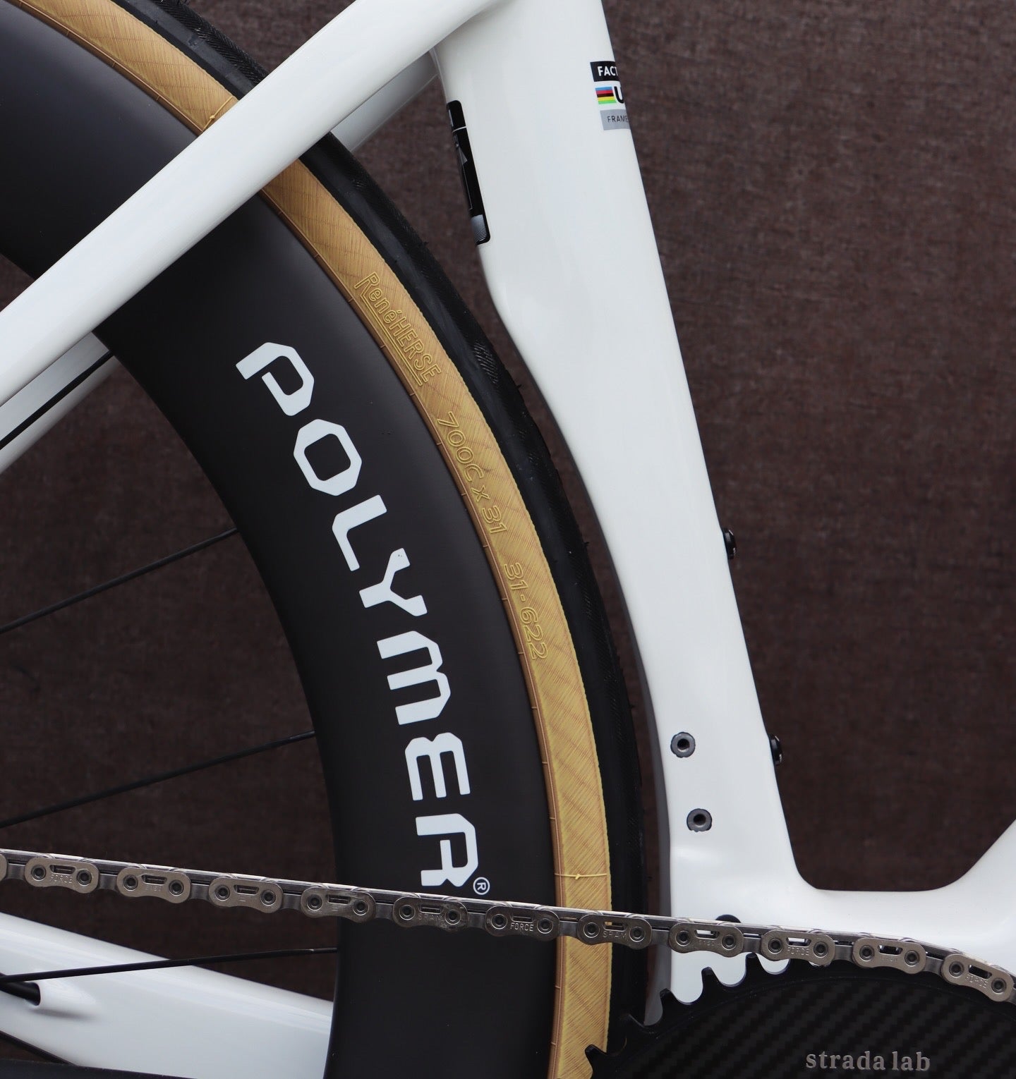 Factor Monza "Pearl White" SRAM Force XPLR 13.sp wit Power (Magene TEO P515 edition Crankset)
