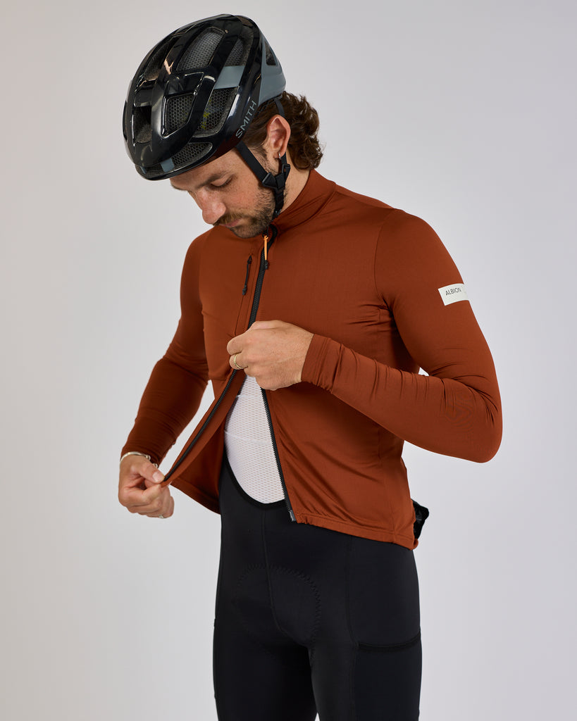 Albion Traverse Long Sleeve Jersey (Burnt Orange 2025)