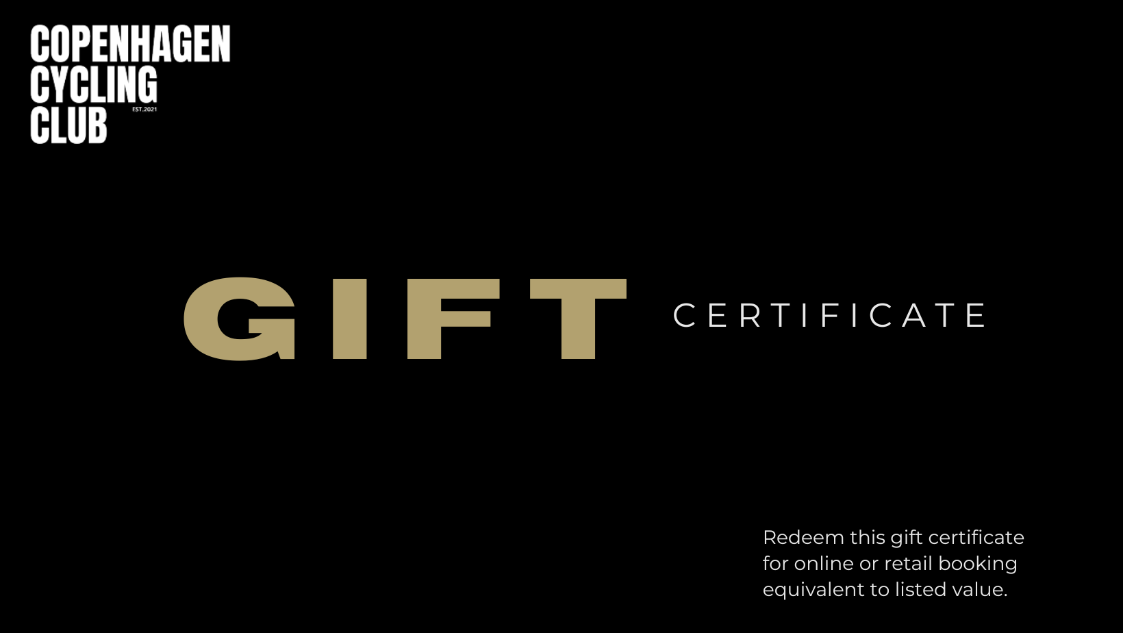 Gift Certificate | Copenhagen Cycling Club