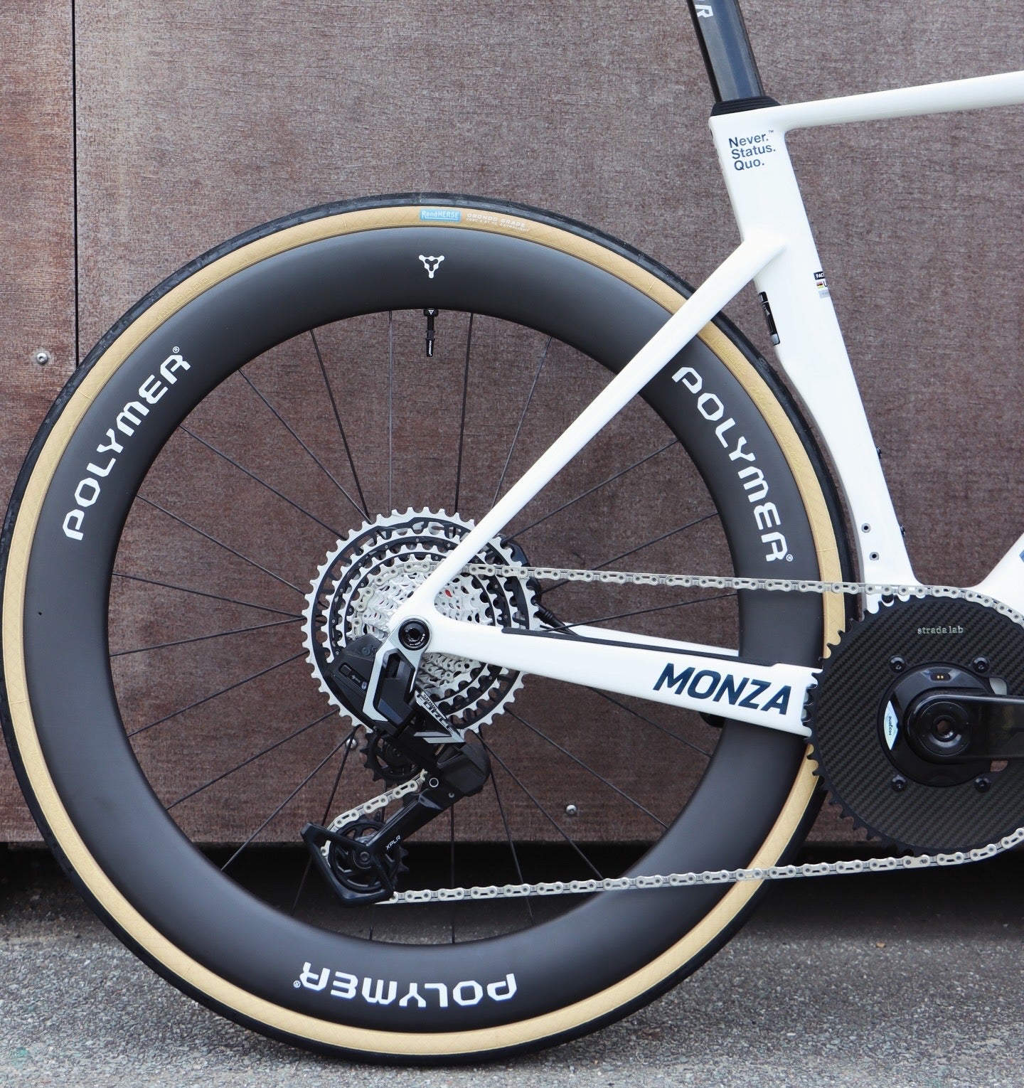 Factor Monza "Pearl White" SRAM Force XPLR 13.sp wit Power (Magene TEO P515 edition Crankset)