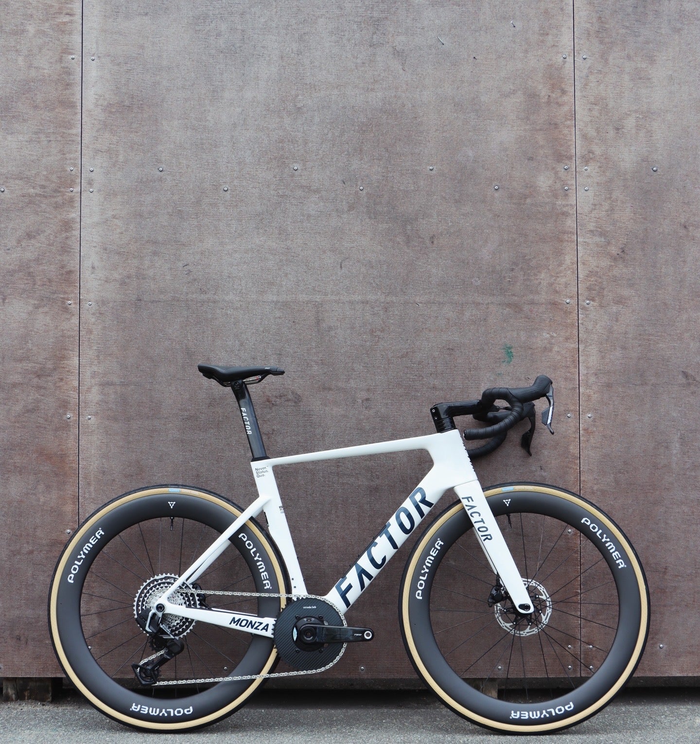 Factor Monza "Pearl White" SRAM Force XPLR 13.sp wit Power (Magene TEO P515 edition Crankset)
