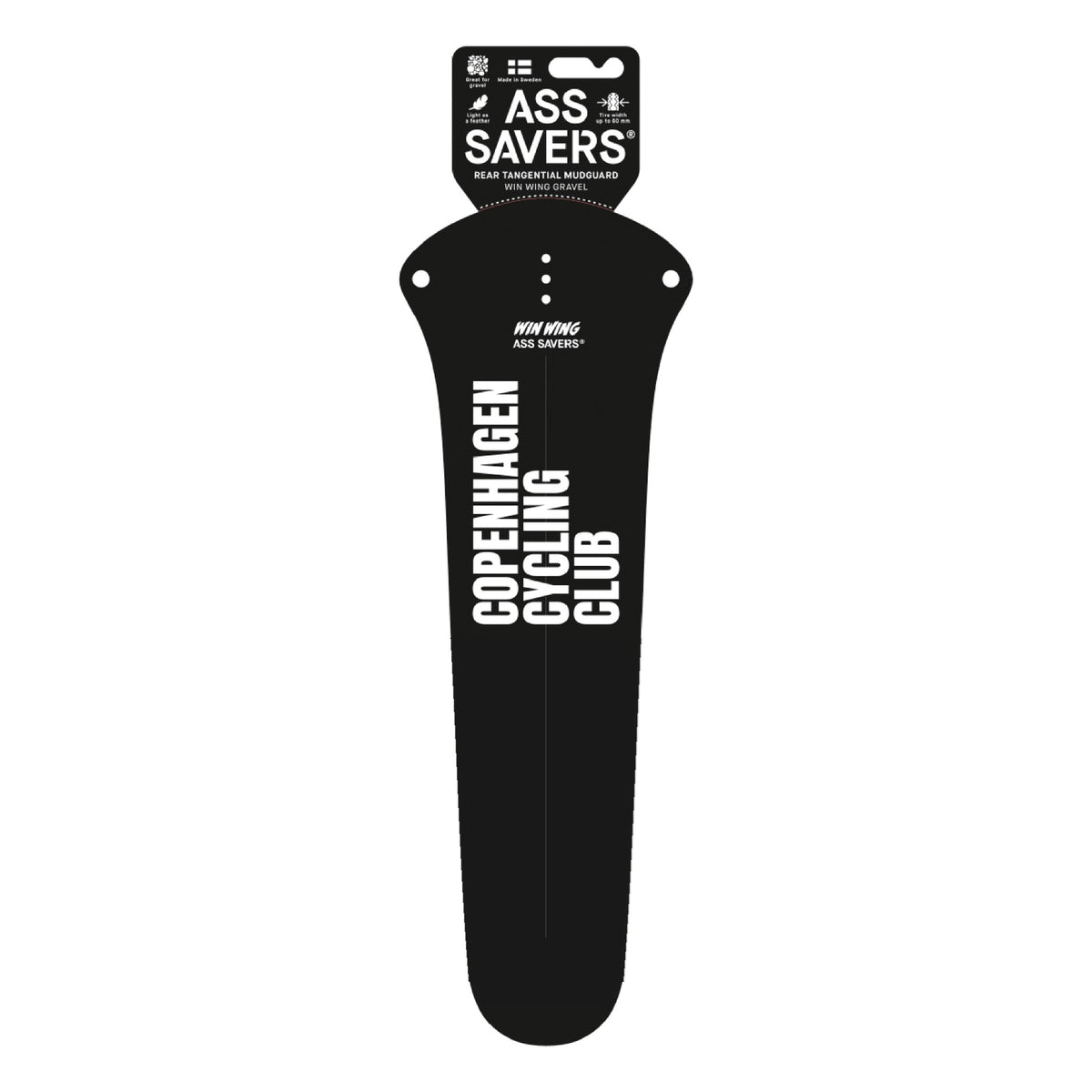 Copenhagen Cycling Club x Ass Savers Win Wing Gravel mudguard – black with CCC print