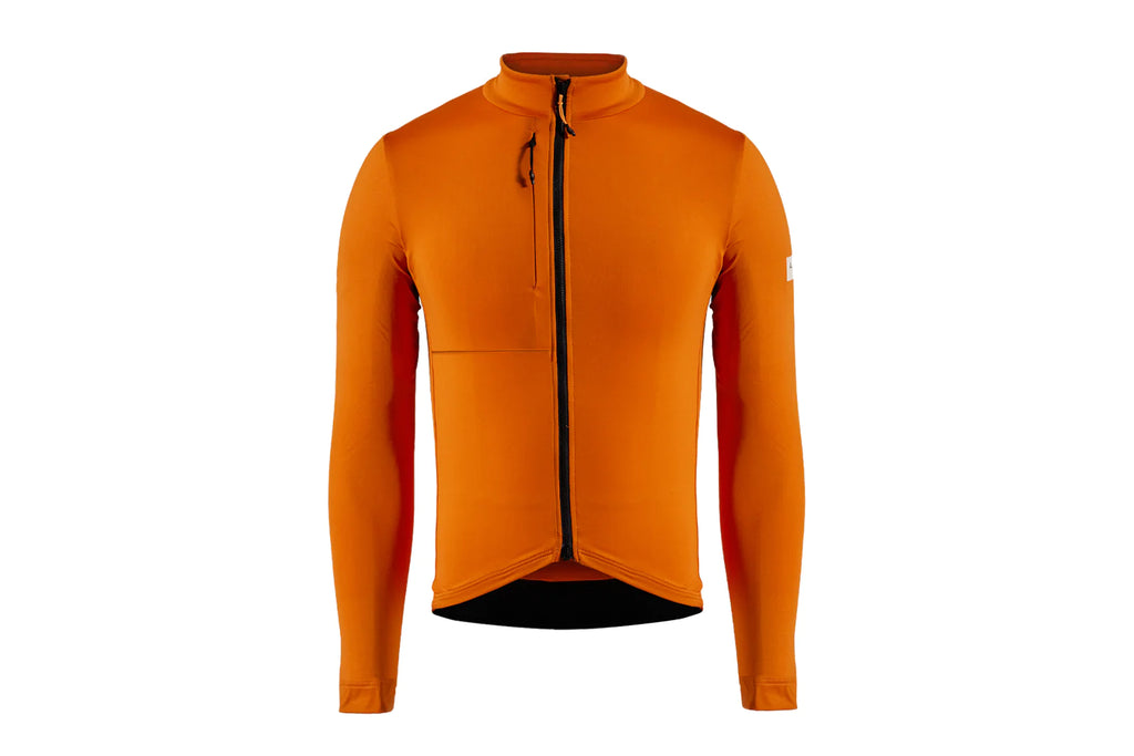 Orange long sleeve cycling top jersey
