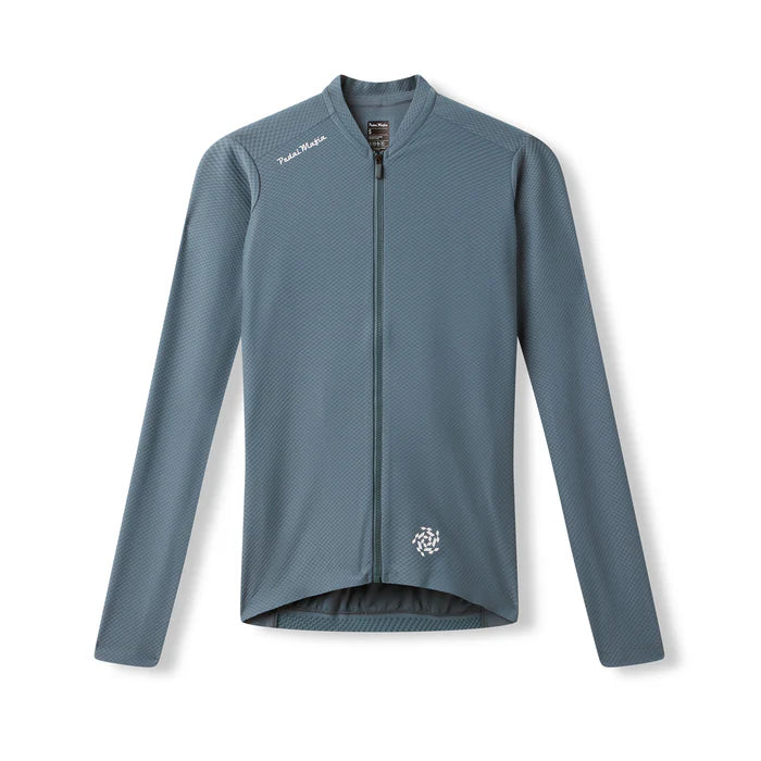 pedal mafia jersey Pedal Mafia Men's Pro Delta Long Sleeve Jersey (Dark Blue Steel)
