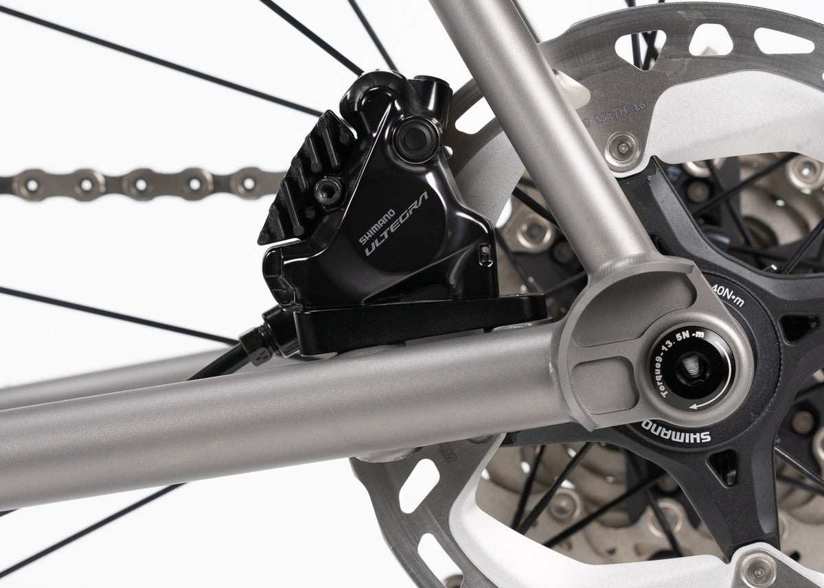 Flat mount disc brake mount