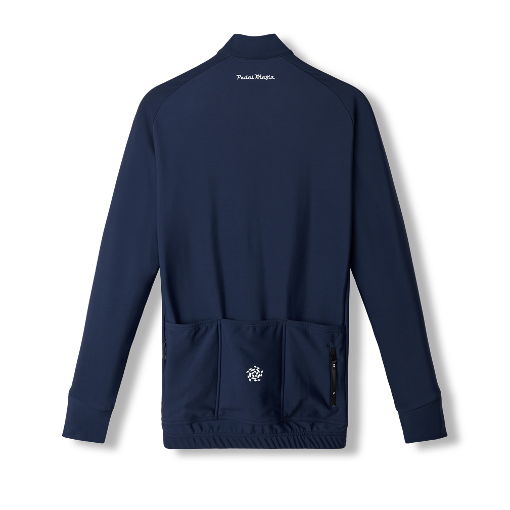 Pedal Mafia Men's Core Thermal Jacket Navy back