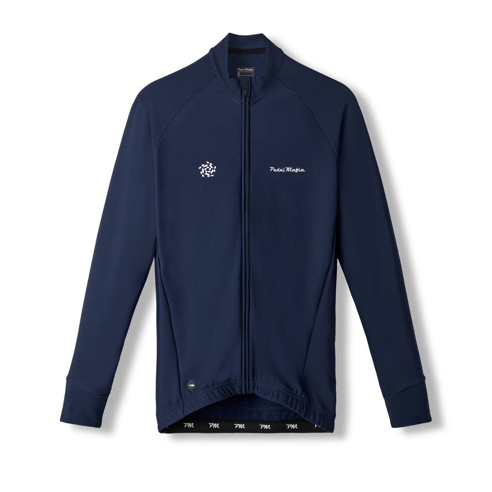 Pedal Mafia Men's Core Thermal Jacket Navy front