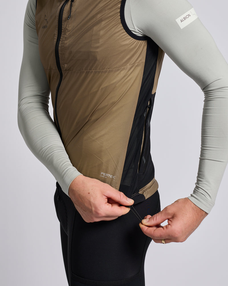 Albion Pertex®️ Quantum Wind Gilet (DarkSand)