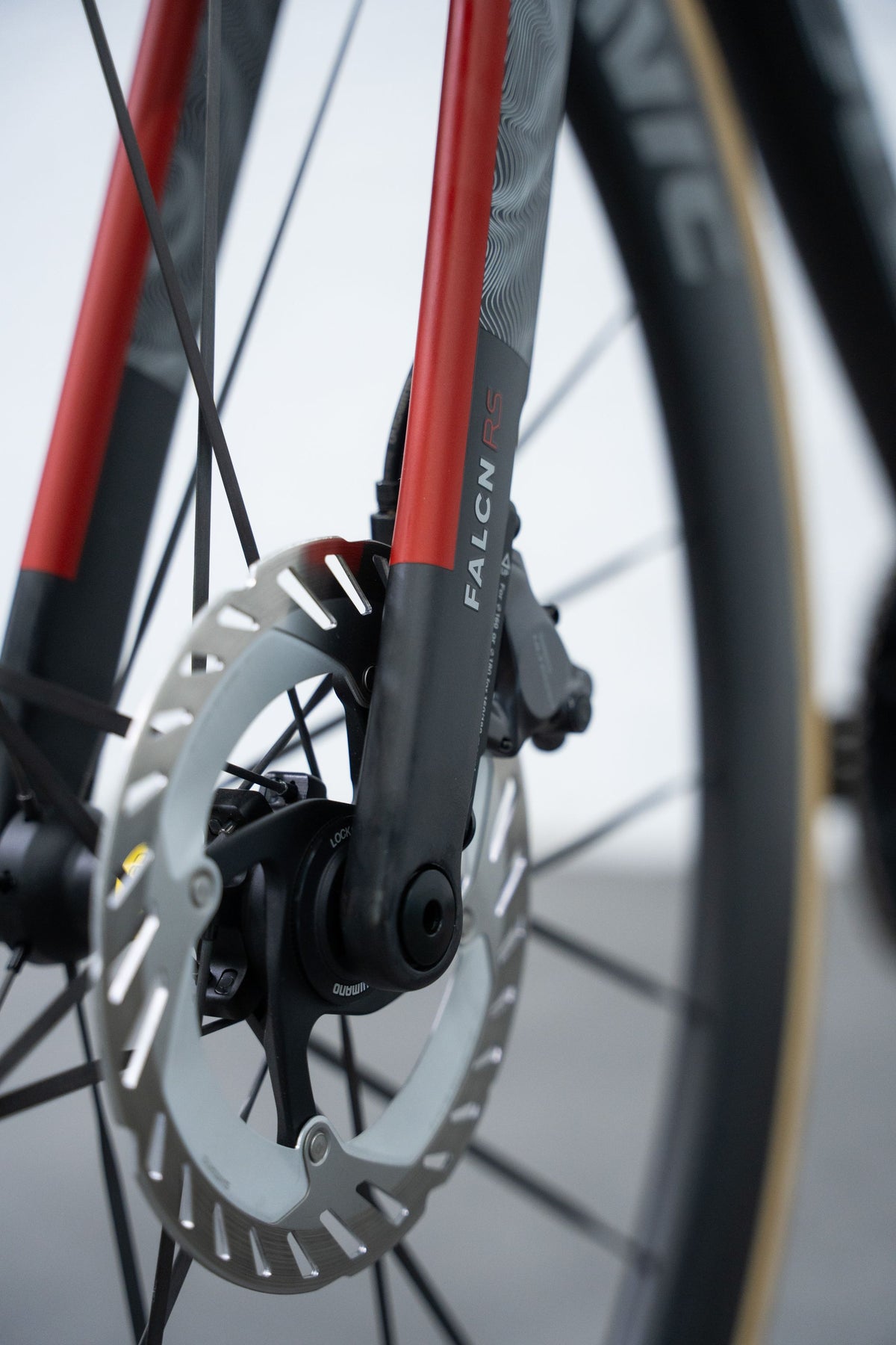 Ridley Falcn RS 2.0 - UD Carbon / Matte Silver / Red