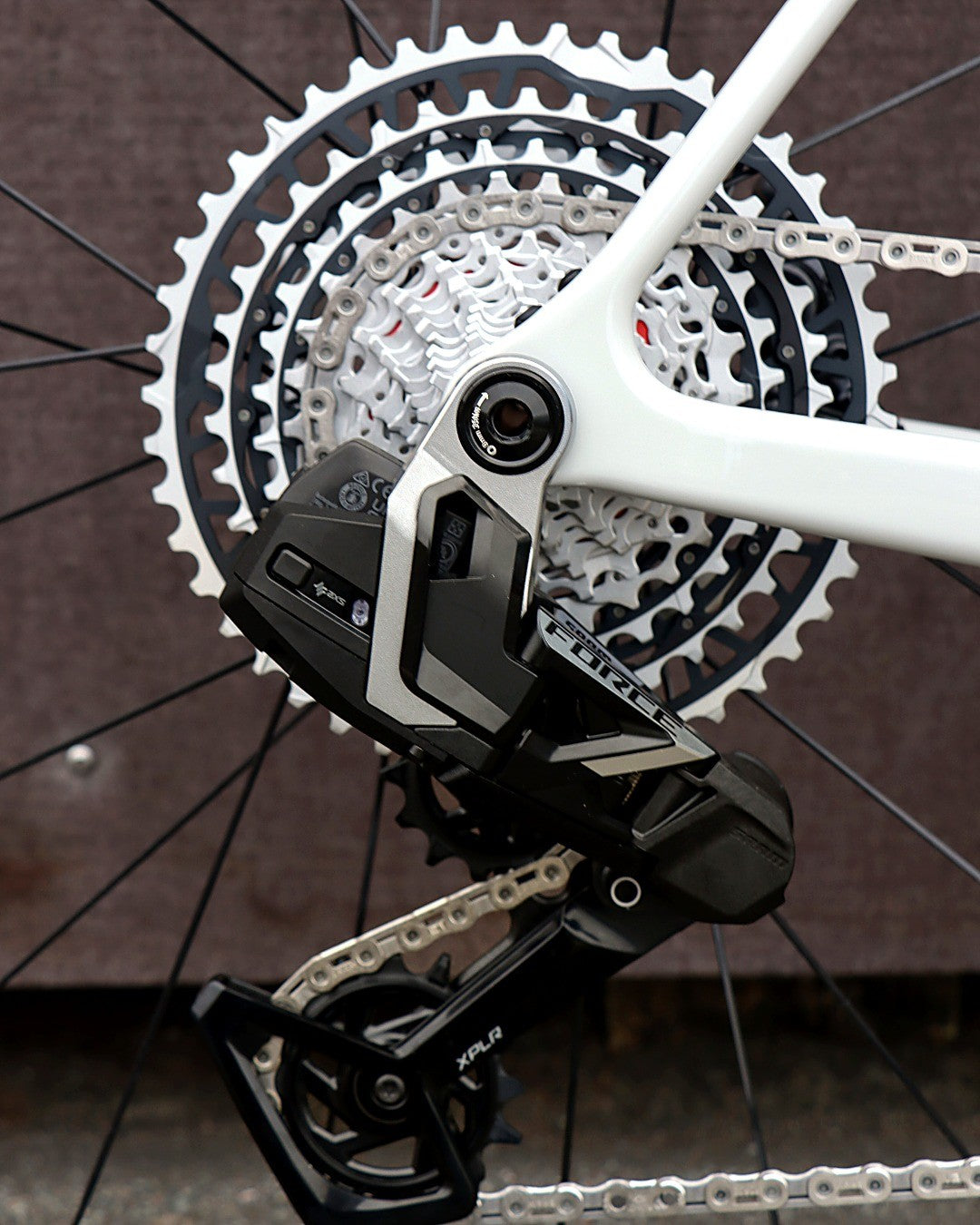 SRAM Force XPLR AXS rear derailleur and cassette