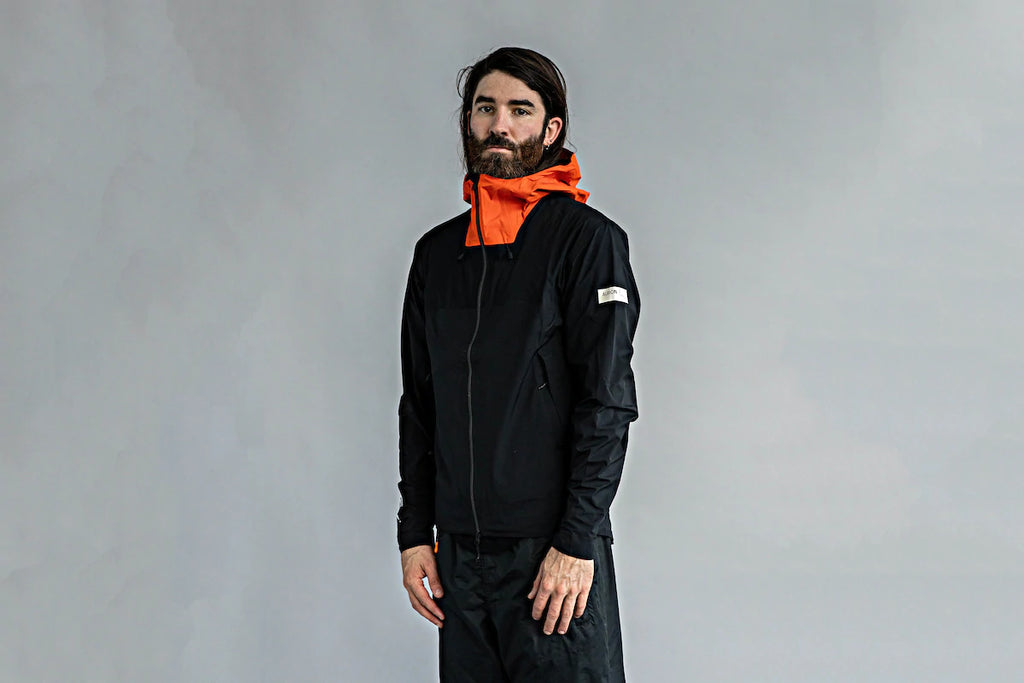 Albion Zoa Rain Shell (Black/Orange) | Copenhagen Cycling Club
